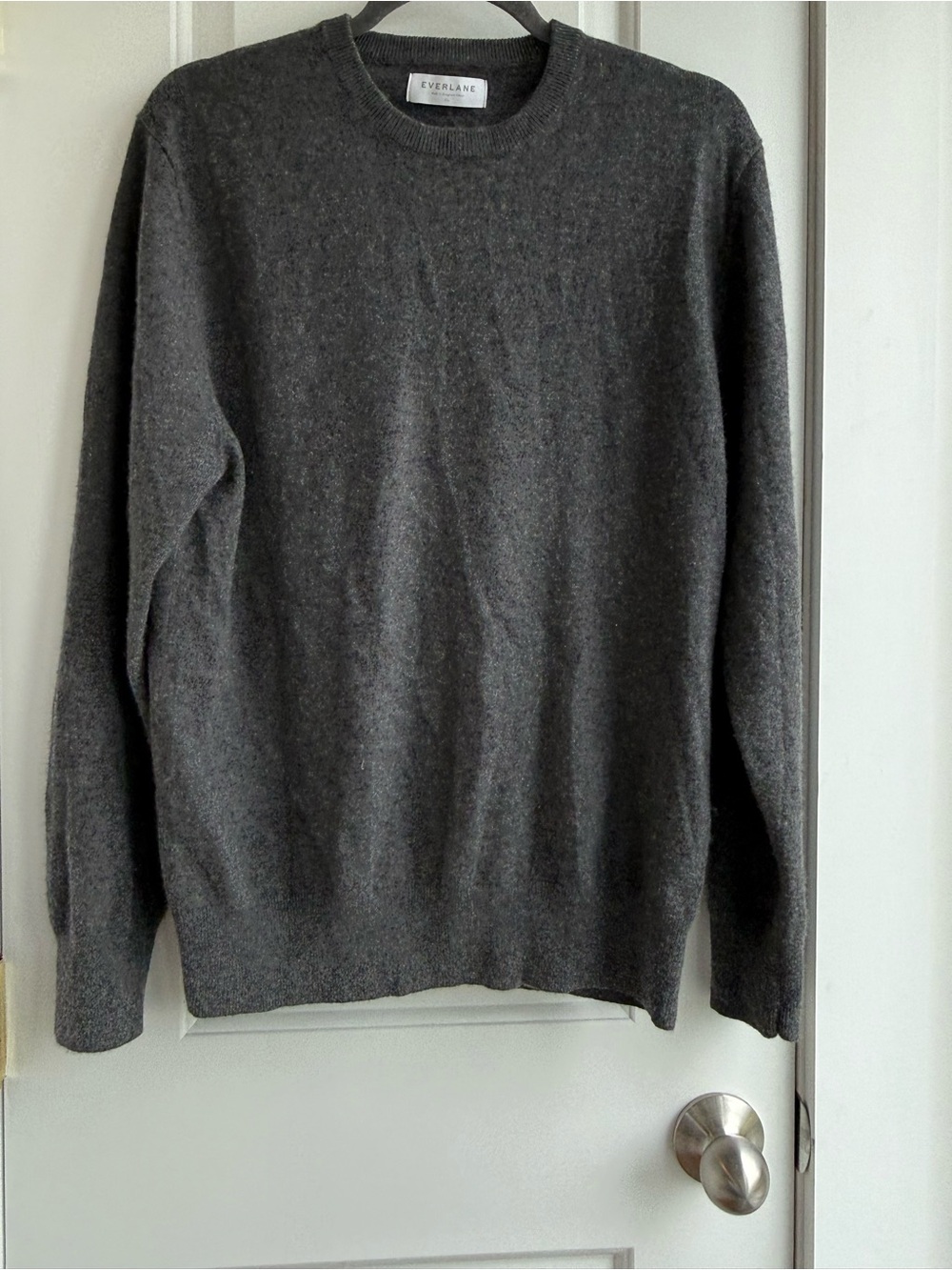 Everlane Men's Crewneck Sweater in Dark Gray